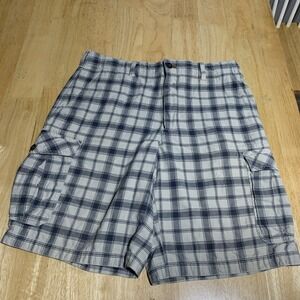 Timberland Cargo Shorts Men's Size 34 Outdoor Plaid‎ Pockets